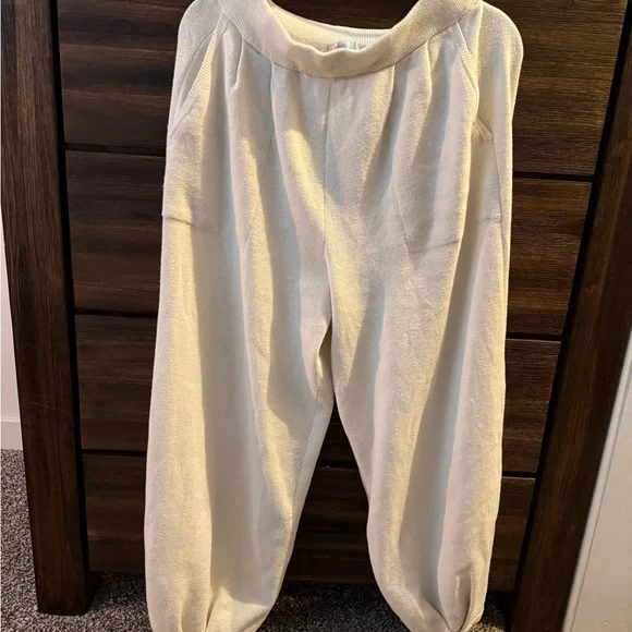 Free People Beige Knit Short Sleeve Sweater Top - Picture 2 of 5